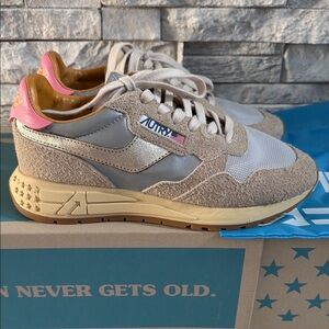 Autry Beige and Pink Sneakers 39